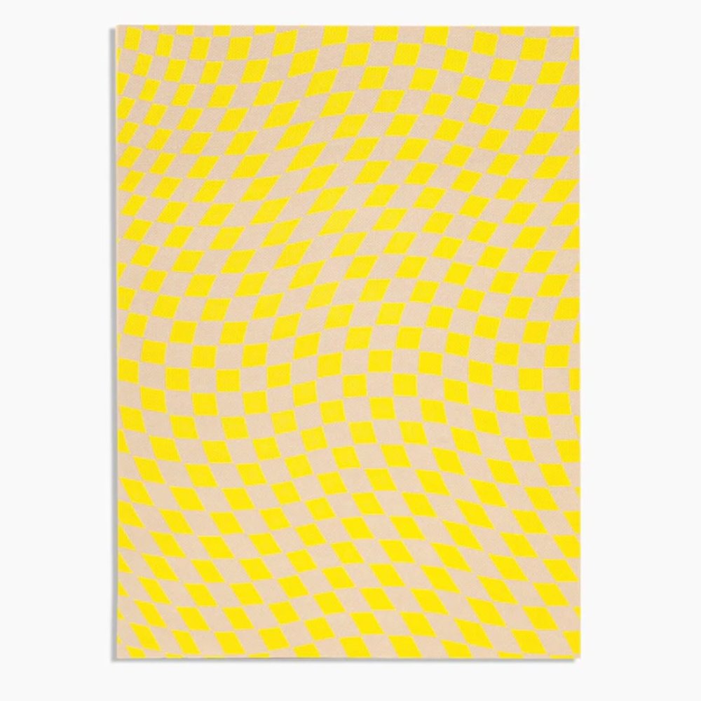 New in Plastic, Poketo Object Notebook with Checkered Yellow Cover & Blank Pages